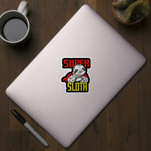 Funny Sloth Superhero, Super Sloth Hero Gift T-Shirt by BeHappy12